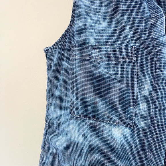 Cloth & Stone Bleach Wash Chambray Button Down Sleeveless Tank Shirt Med (ff) - Picture 6 of 13